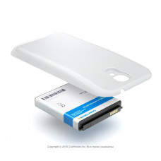 Аккумулятор для Samsung Galaxy S4 (GT-i9500) повышенной емкости в комплекте с крышкой белого цвета