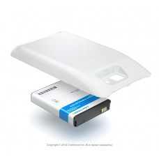 Аккумулятор для Samsung Galaxy Note (GT-N7000) повышенной емкости в комплекте с крышкой белого цвета