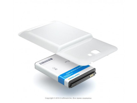 Аккумулятор для Samsung Galaxy Note 2 LTE (GT-N7105) повышенной емкости в комплекте с крышкой белого цвета