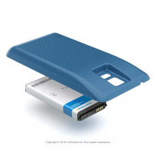 Аккумулятор для Samsung Galaxy S5 DuoS (SM-G900FD) повышенной емкости в комплекте с крышкой синего цвета